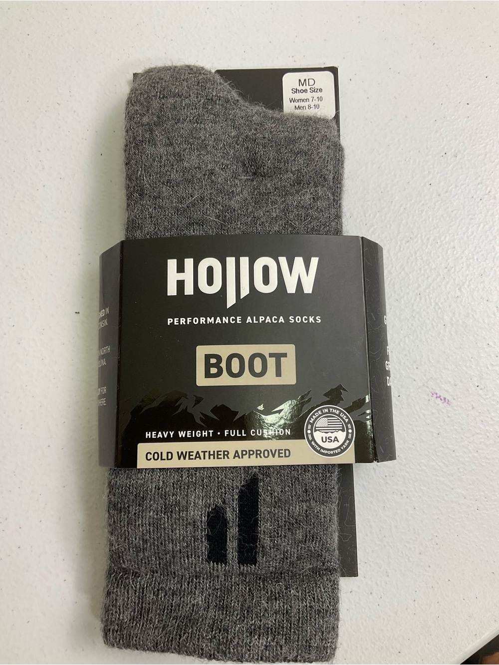 Hollow Gray Boot Performance Alpaca Socks